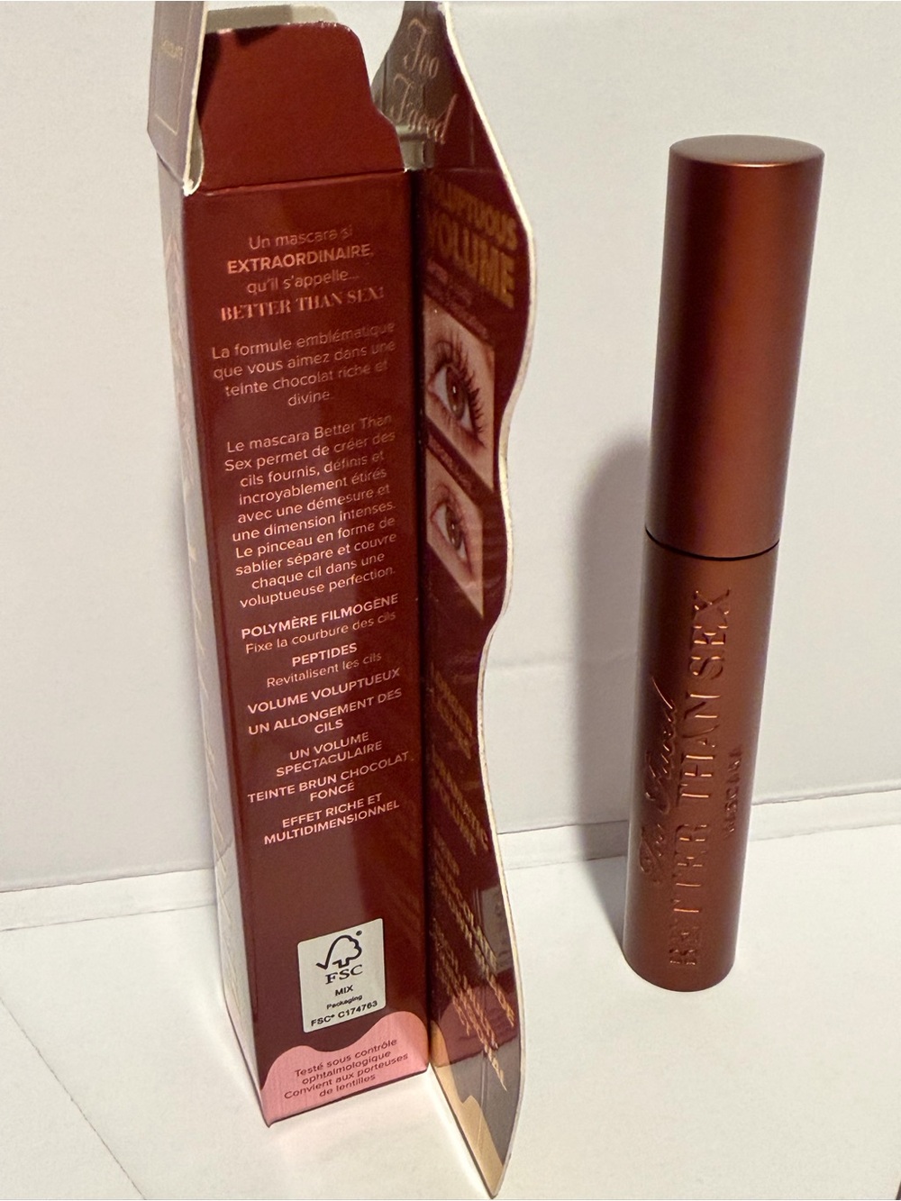 NIB! Too Faced Better Than Sex Mascara CHOCOLATE 0.27oz/8ml - Picture 2 of 5